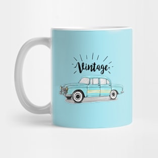 Vintage Car - Cool vintage water color car Mug